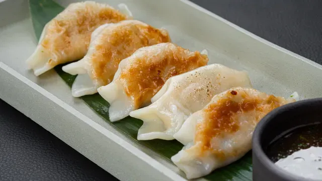 Gyoza With Tiger Shrimp