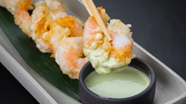 Tiger Shrimp With Wasabi Sauce